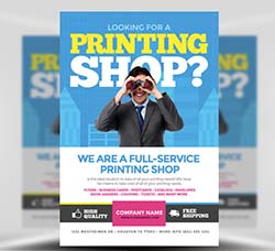 简洁大气的通用型产品传单：Printing Services Flyer Template